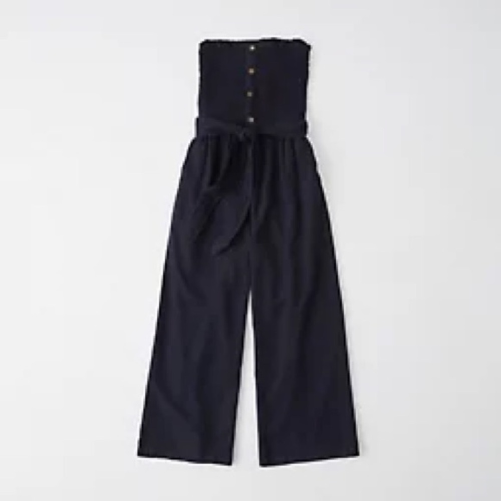 Abercrombie Strapless Wide Leg Jumpsuit